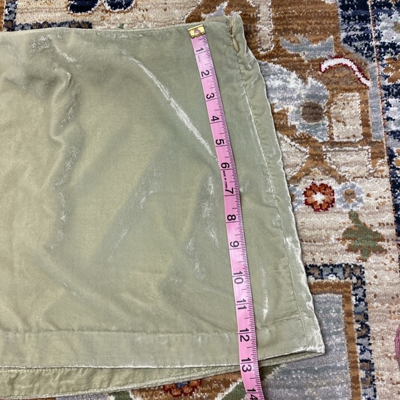 Free People Annalise Velvet Mini Skirt in Sage Green - Picture 7 of 9